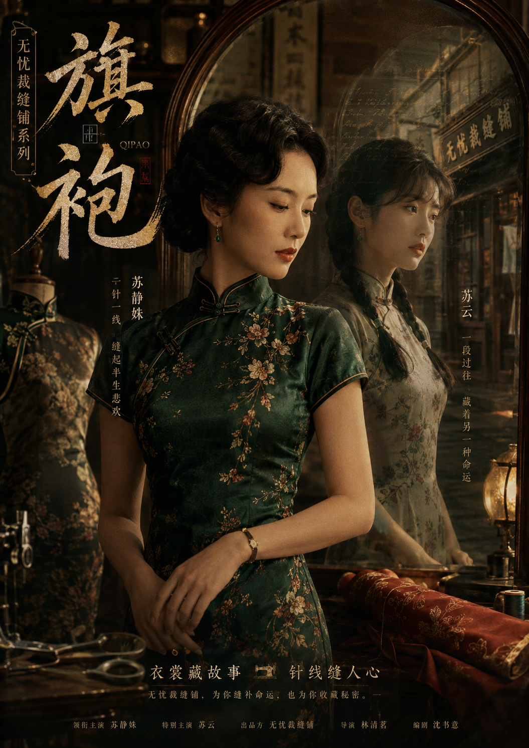 《无忧裁缝铺》旗袍海报