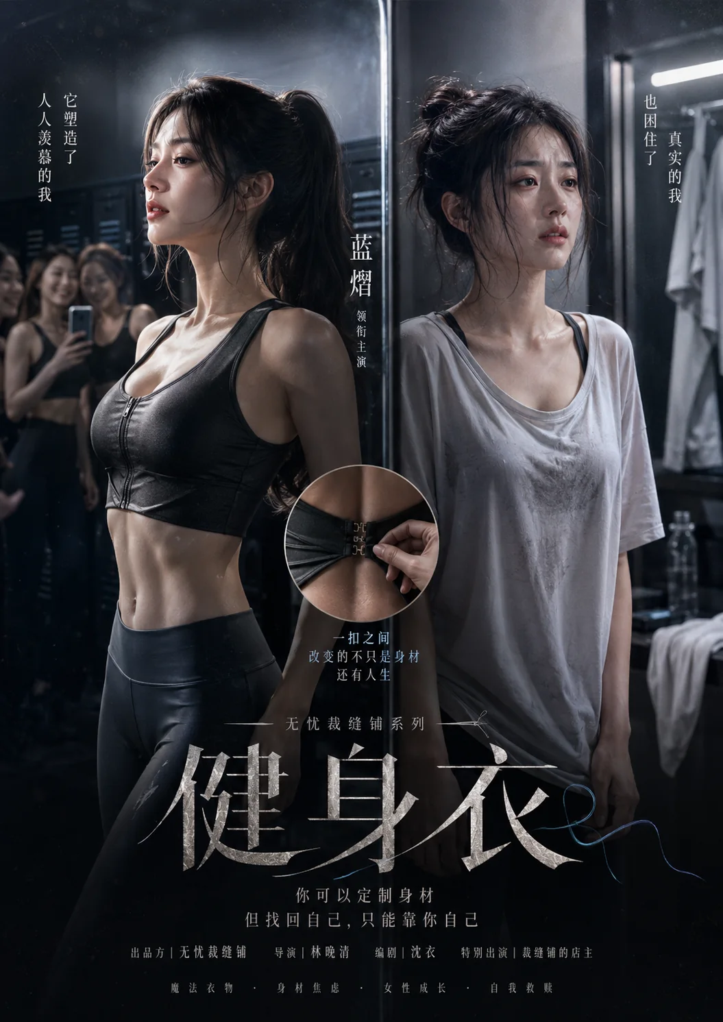 《无忧裁缝铺》健身衣海报